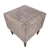 Pufe Milão Malibu Suede Grafado Nude Com Pés Palito