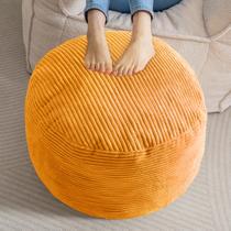 Pufe Otoman HIGOGOGO de veludo cotelê com enchimento de espuma 50x38cm laranja Pufe Otoman HIGOGOGO de veludo cotelê com enchimento de espuma 50x38cm laranja