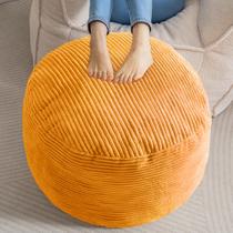 Pufe Otomano HIGOGOGO de veludo redondo 66x46cm Laranja Pufe Otomano HIGOGOGO de veludo redondo 66x46cm Laranja