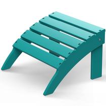Pufe para exterior GREENVINES Adirondack em HDPE, azul-turquesa Pufe para exterior GREENVINES Adirondack em HDPE, azul-turquesa