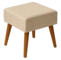 Pufe Puff Quadrado Tecido Suede com 4 Pé Palito para Quarto Closet Sala DIRETO DA FABRICA
