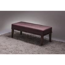 Puff 100cm Pés Imbuia Livia Moderno Rosa Puff 100cm Pés Imbuia Livia Moderno Rosa
