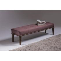 Puff 140cm Pés Imbuia Livia Moderno Rosa Puff 140cm Pés Imbuia Livia Moderno Rosa