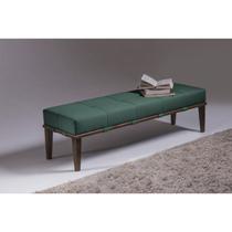Puff 140cm Pés Imbuia Livia Moderno Verde Puff 140cm Pés Imbuia Livia Moderno Verde