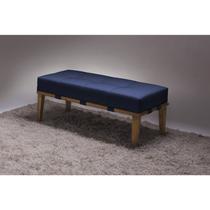 Puff 140cm Pés Mel Livia Azul Puff 140cm Pés Mel Livia Azul