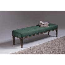 Puff 160cm Pés Imbuia Livia Moderno Verde Puff 160cm Pés Imbuia Livia Moderno Verde