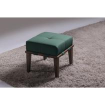 Puff 45cm Pés Imbuia Livia Verde Puff 45cm Pés Imbuia Livia Verde
