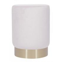 Puff 6645 velvet metal Rosa e dourado