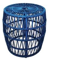 Puff Aluminio E Tricô Náutico Área Externa Proteção Anti Uv Premium