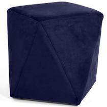Puff Ametista D02 Veludo Azul Marinho C-287 Puff Ametista D02 Veludo Azul Marinho C-287