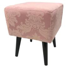 Puff Angel Quadrado Medalhão Rosê Puff Angel Quadrado Medalhão Rosê