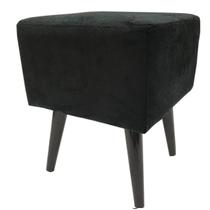 Puff Angel Quadrado Sued Preto Puff Angel Quadrado Sued Preto