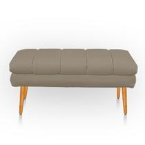 Puff Aparador Estofado Italy Decorativo Veludo Capuccino