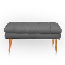 Puff Aparador Estofado Italy Decorativo Veludo Cinza Escuro Puff Aparador Estofado Italy Decorativo Veludo Cinza Escuro