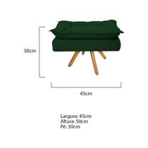 Puff Apolo Base Giratória de Madeira Suede Verde - KDAcanto Móveis Puff Apolo Base Giratória de Madeira Suede Verde - KDAcanto Móveis