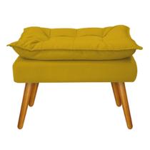 Puff Apolo Palito Mel Suede Amarelo - KDAcanto Móveis Puff Apolo Palito Mel Suede Amarelo - KDAcanto Móveis
