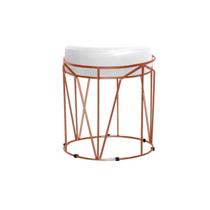 Puff Aramado Babu Com Armação Bronze Estofado Para Sala