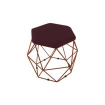 Puff Aramado Bronze Decorativo Suede Puff Aramado Bronze Decorativo Suede