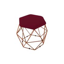 Puff Aramado Bronze Decorativo Suede Marsala Puff Aramado Bronze Decorativo Suede Marsala