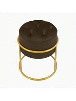 Puff Argola capitonê tecido veludo luxo