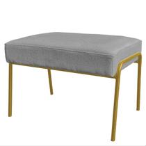 Puff Ariel Base Dourada - 43cm X 62cm Puff Ariel Base Dourada - 43cm X 62cm