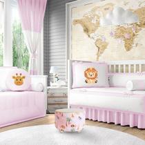 Puff assento para criança infantil personalizado safari redondo quarto decoração