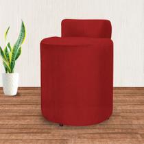 Puff Athena Suede Vermelho - Vallisa Decor