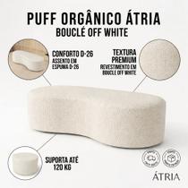 Puff Atria Orgânico 100cm em Bouclé Off White Design Sofisticado e Conforto Puff Atria Orgânico 100cm em Bouclé Off White Design Sofisticado e Conforto