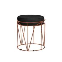 Puff Babu Bronze Suede Preta