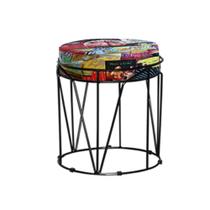 Puff Babu Preta Estampa Bar