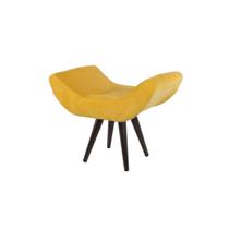 Puff Banco Banqueta Decorativo Sala Salão Maisa Suede Amarelo - LM DECOR
