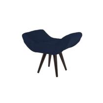 Puff Banco Banqueta Decorativo Sala Salão Maisa Suede Azul Marinho - LM DECOR
