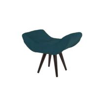 Puff Banco Banqueta Decorativo Sala Salão Maisa Suede Azul Turquesa - LM DECOR