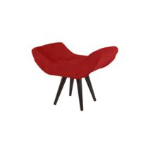 Puff Banco Banqueta Decorativo Sala Salão Maisa Suede Vermelho - LM DECOR