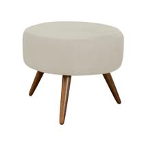 Puff Banco Para Sala Pé Palito Cores Suede Veludo Bege Puff Banco Para Sala Pé Palito Cores Suede Veludo Bege