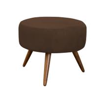 Puff Banco Para Sala Pé Palito Cores Suede Veludo Marrom Puff Banco Para Sala Pé Palito Cores Suede Veludo Marrom