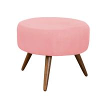 Puff Banco Para Sala Pé Palito Cores Suede Veludo Rose Puff Banco Para Sala Pé Palito Cores Suede Veludo Rose