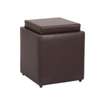 Puff Bandeja para Sala de Estar Tray Marrom Tabaco