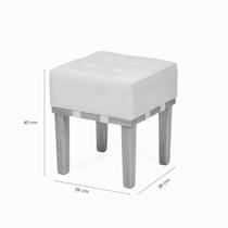 Puff Banqueta Banco Baixo Quadrado Madeira Maciça Para Sala 45 Cm Em Puff Banqueta Banco Baixo Quadrado Madeira Maciça Para Sala 45 Cm Em