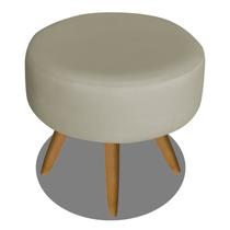 Puff Banqueta Banqueta Sofia Decorativo material sintético Bege - KDAcanto Móveis