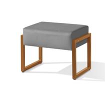 Puff Banqueta Cancún c/ Pés Metal Veludo e Epoxi Anti Risco Puff Banqueta Cancún c/ Pés Metal Veludo e Epoxi Anti Risco