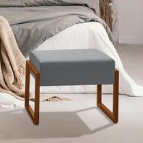 Puff Banqueta Cancún Industrial Toque Aveludado Confortável