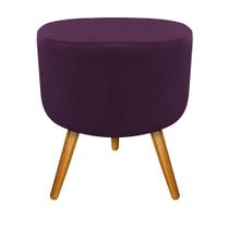 Puff Banqueta Carol Palito Mel Suede Roxo - KDAcanto Móveis