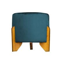 Puff Banqueta Catar Luxo Decorativo - Suede Azul Royal Puff Banqueta Catar Luxo Decorativo - Suede Azul Royal