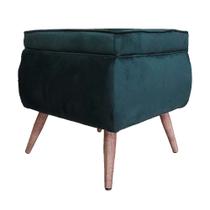 Puff Banqueta Celine Quadrado em Tecido Veludo Várias Cores - Sentô