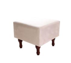 Puff Banqueta com Espuma 40x40cm Decorativo Quadrado Pés Madeira - BF Colchões