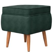 Puff Banqueta Comodoro Quadrado em Tecido Veludo Várias Cores Sentô