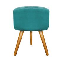 Puff Banqueta Decorativa Carol Palito Mel Sala de Estar Quarto Suede Azul Turquesa - DAMAFFÊ MÓVEIS