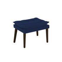 Puff Banqueta Decorativa Fenzzi Palito Tabaco Sala de Estar Recepção Suede Azul Marinho - DAMAFFÊ MÓVEIS