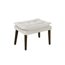 Puff Banqueta Decorativa Fenzzi Palito Tabaco Sala de Estar Recepção Suede Bege - DAMAFFÊ MÓVEIS